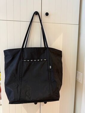 Hedgren Black Tote Bag - Classic Everyday Nylon Carryall